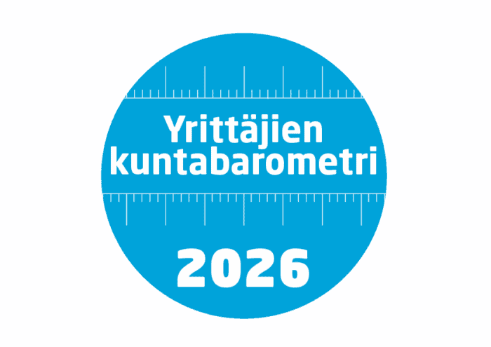 Yrittäjien kuntabarometri logo 2026